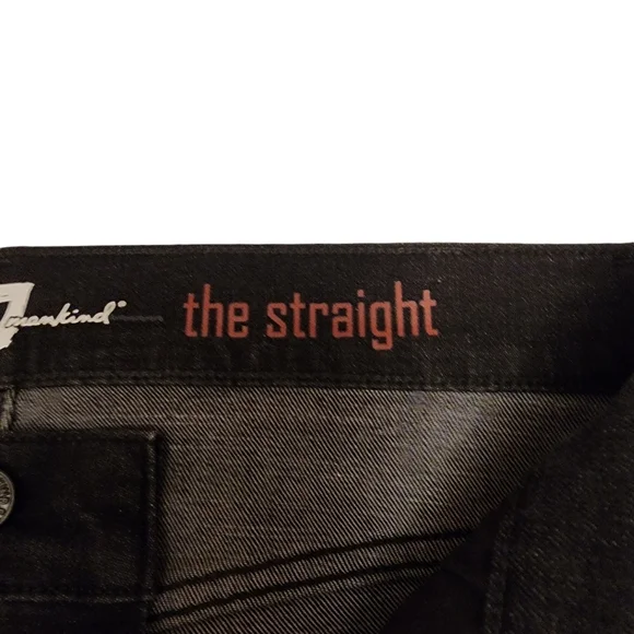 7 For All Man Kind Men's The Straight Black Slim Jeans 31 - Picture 11 of 16